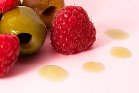 Image of Raspberries and Olives.