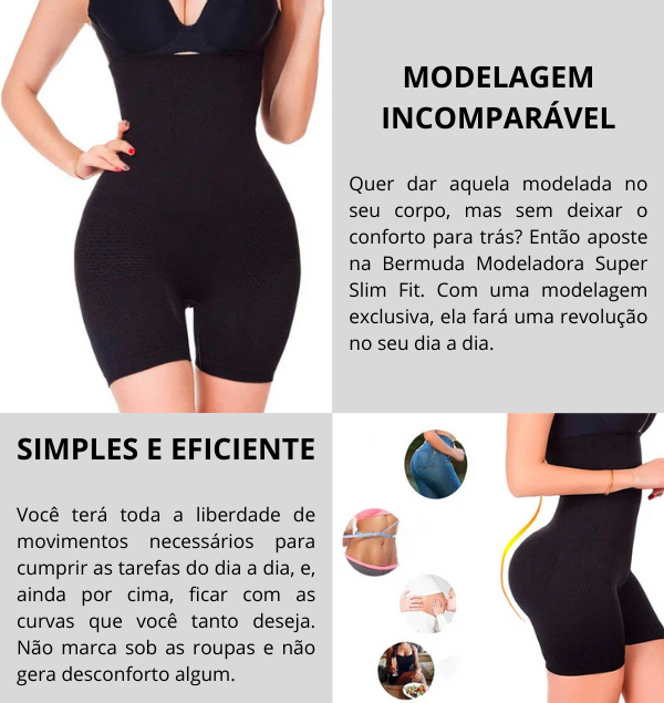 Bermuda Cinta Modeladora Zero Barriga Silm Fit