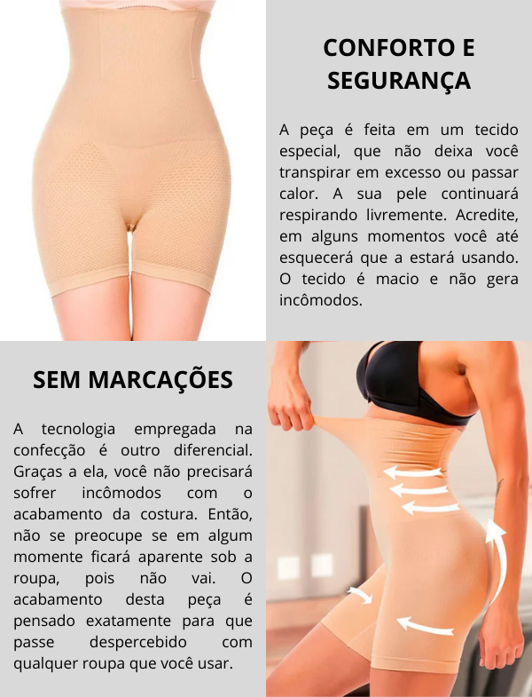 Bermuda Cinta Modeladora Zero Barriga Silm Fit