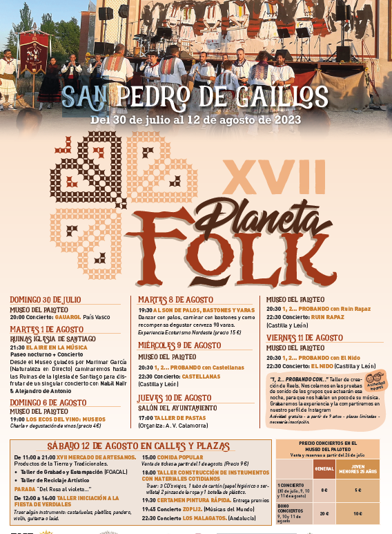 Cartel XVII Planeta Folk