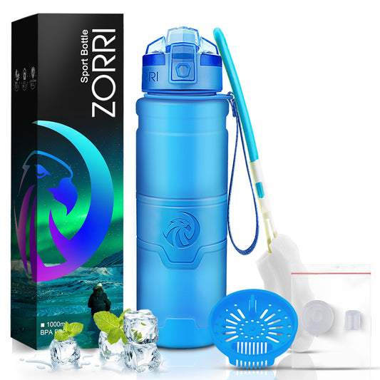  Water Bottle, 1l Fitness Sports Water Bottles for