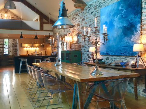 The Barn at Larcombe Farm kitchen and dining room