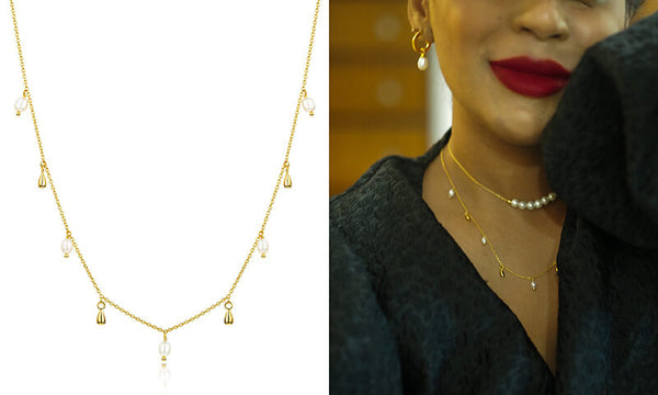 shop miya's style gold and pearl lagertha choker