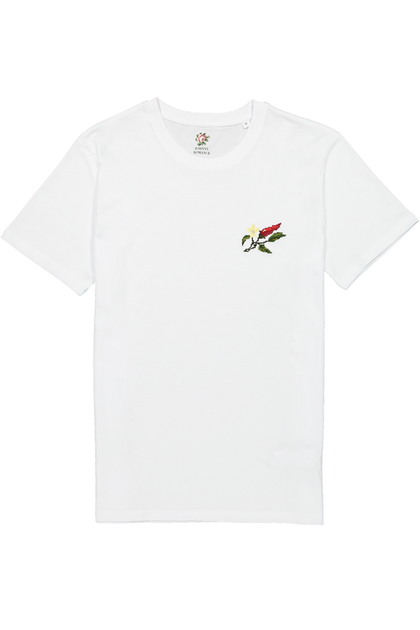 T-shirt Picot "Piment" blanc