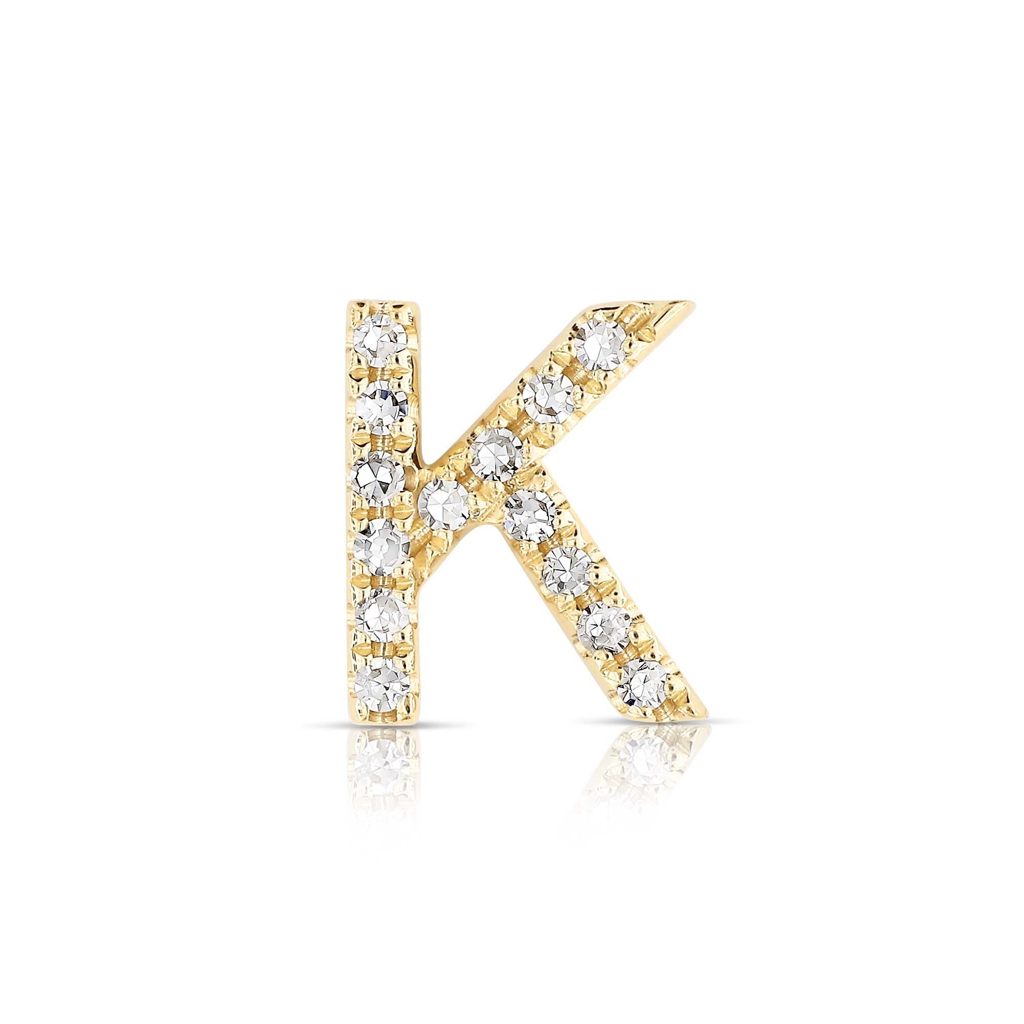 gold letter k charm