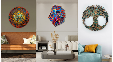 Try to Decorate walls with 3D Mandala Wall Art