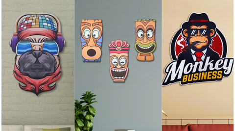 Add a Quirky Look to your Walls with Hawaiian Tiki Masks