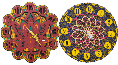 3D Mandala Clocks