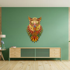 3D Owl Mandala Art