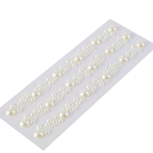 5 Strips Stick On Rhinestone Gems - Oval Self Adhesive Diamond