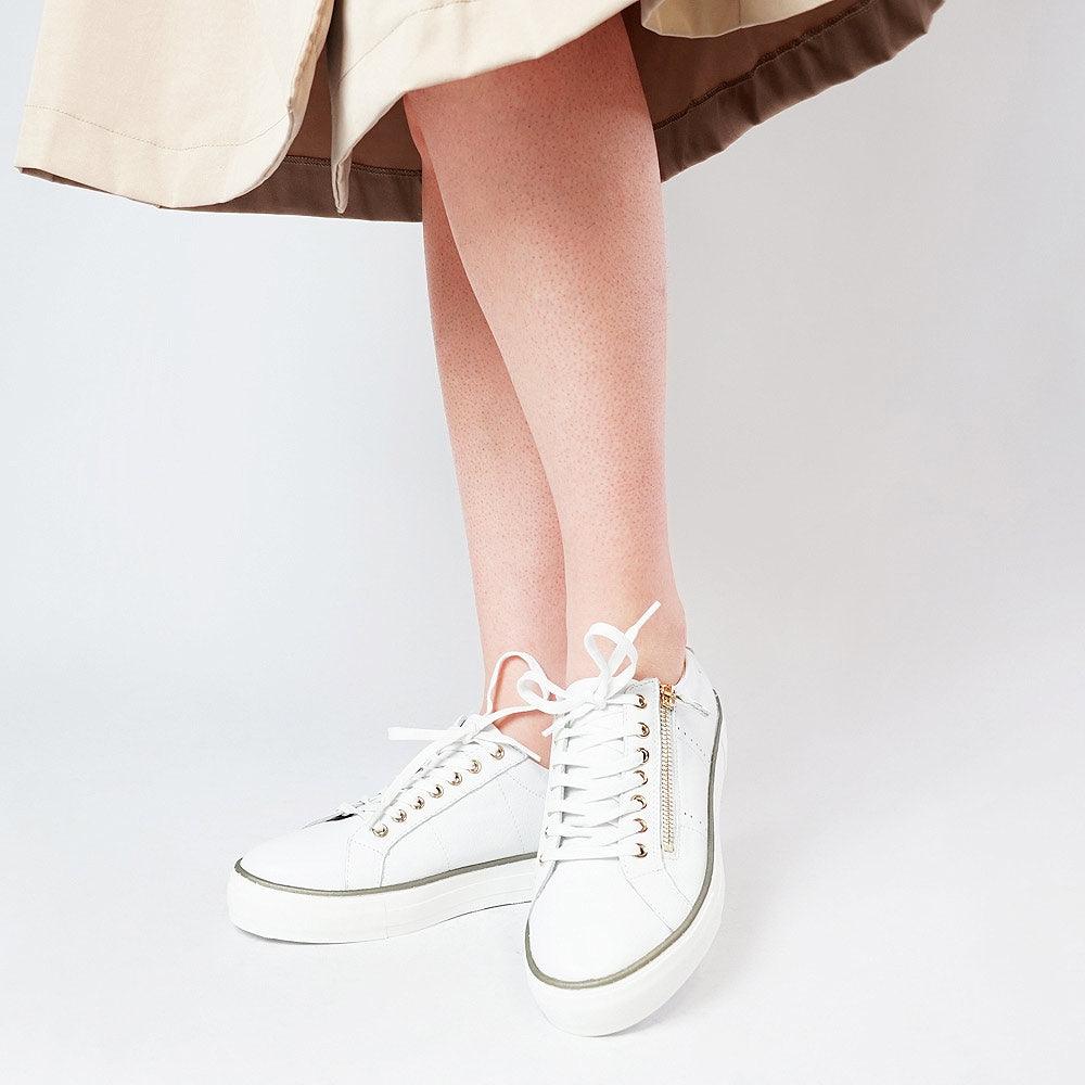 Froggy White Leather Sneakers