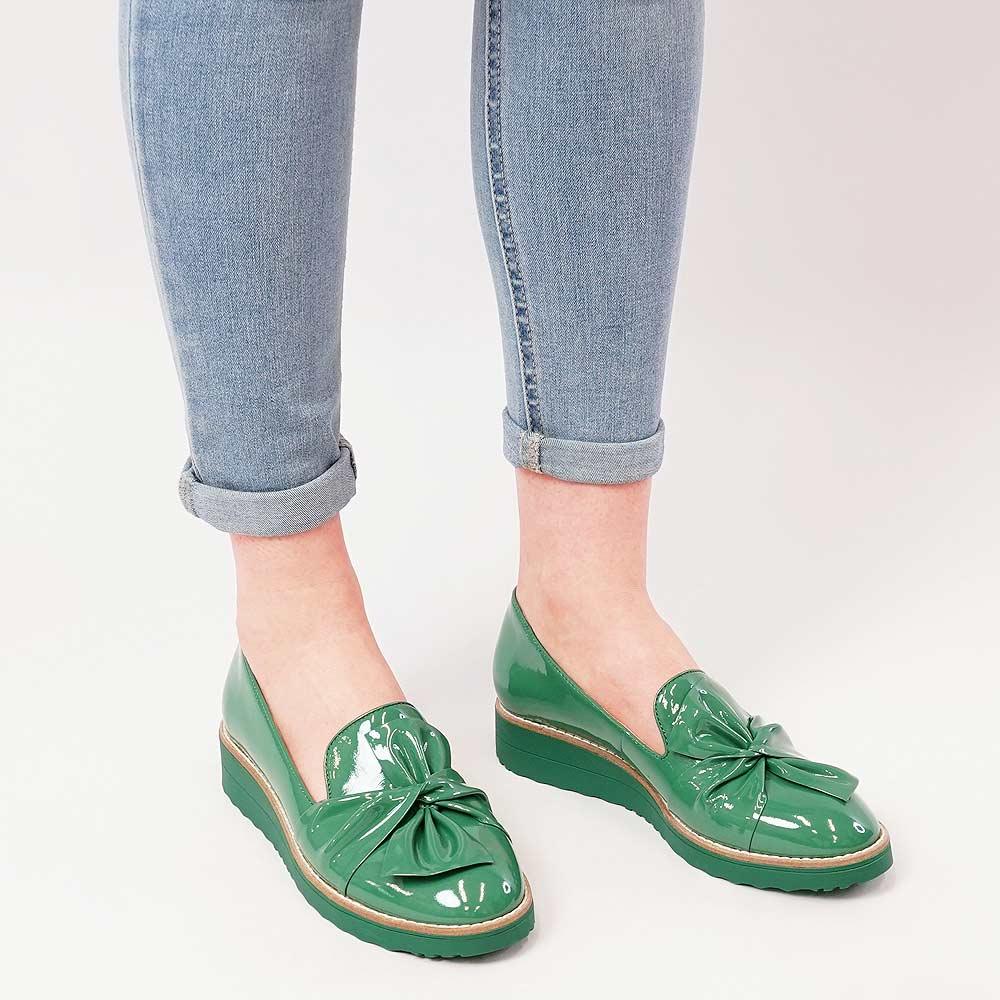 Oclem Emerald Patent Leather Loafers