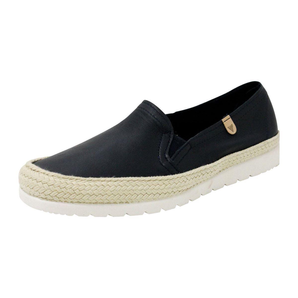 Nuria Navy Leather Espadrilles