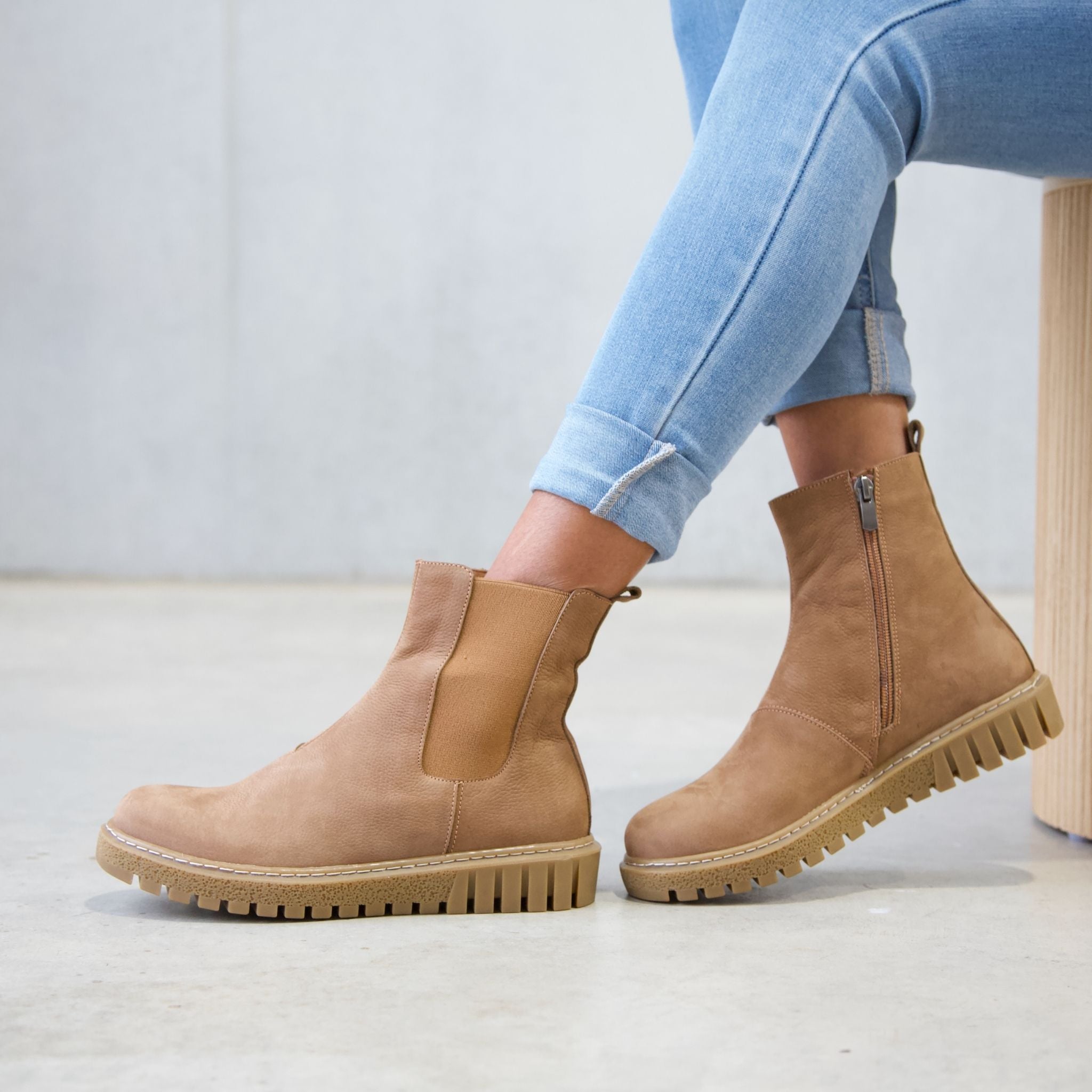 Antarctica Tacin Nubuck Leather Ankle Boots