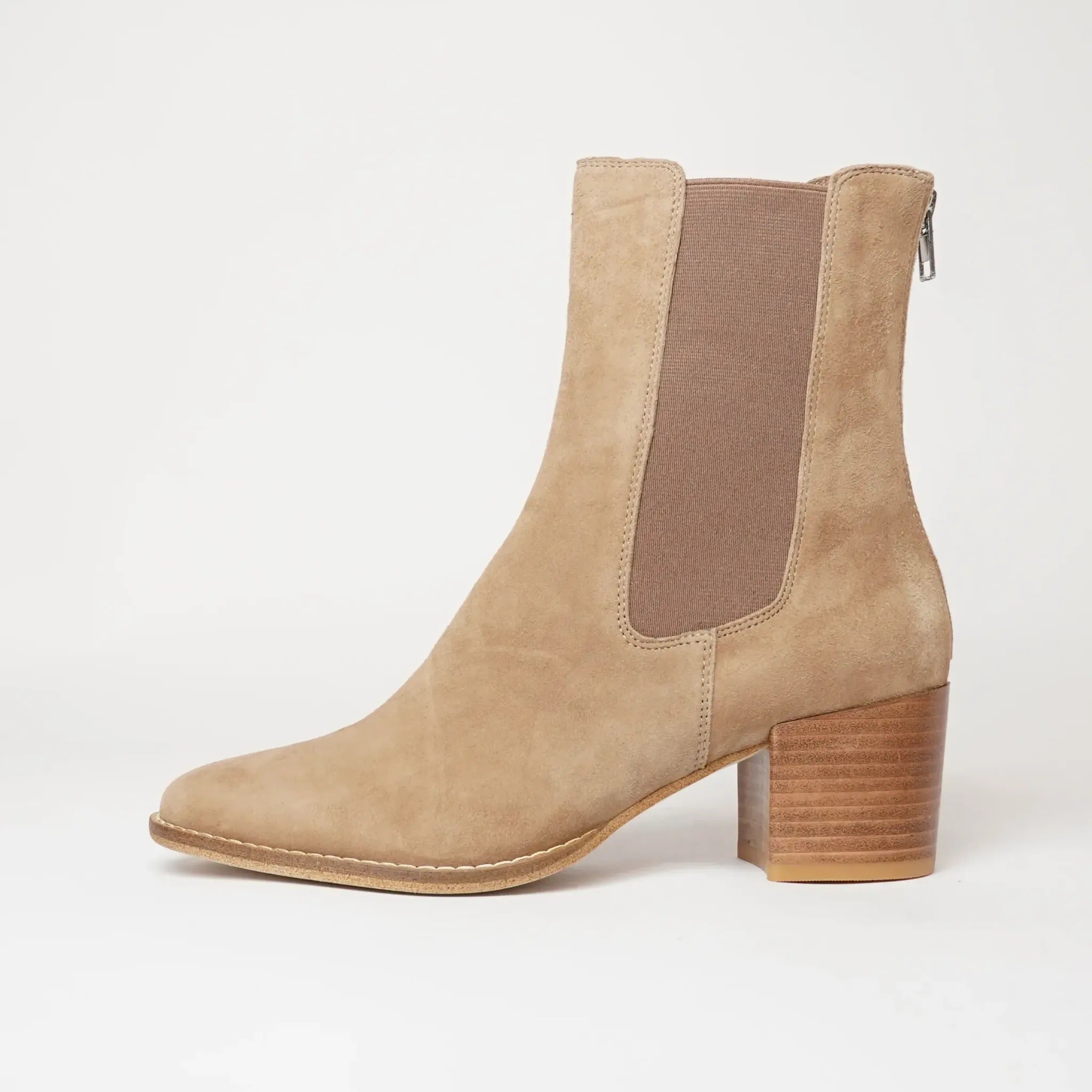 Mycah Light Choc Leather Ankle Boots