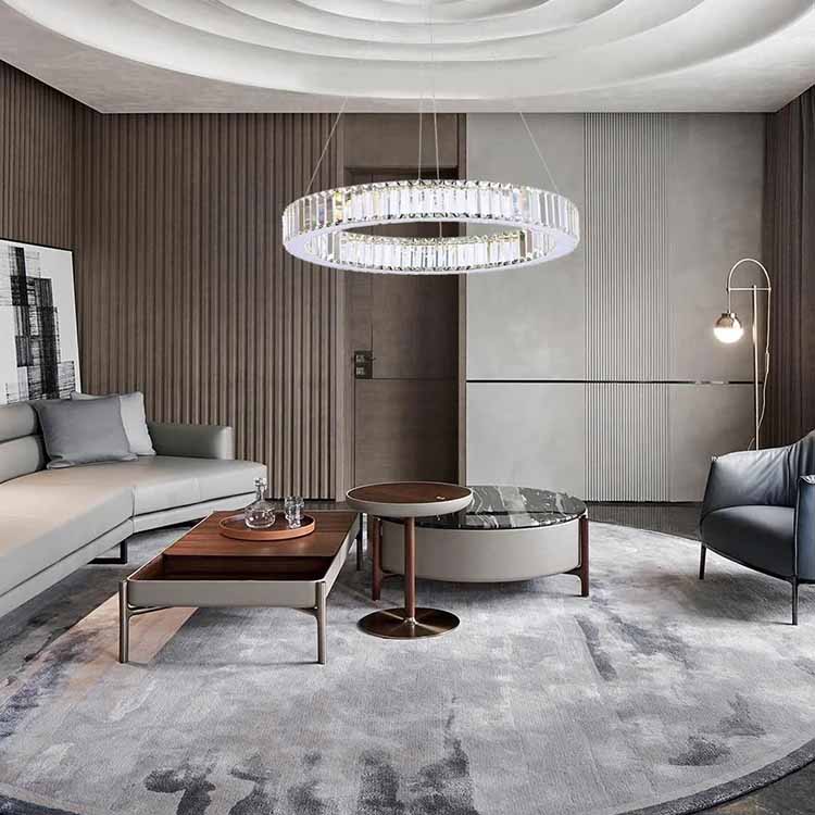 a halo chandelier features a circular design resembling a halo or ring of light copy