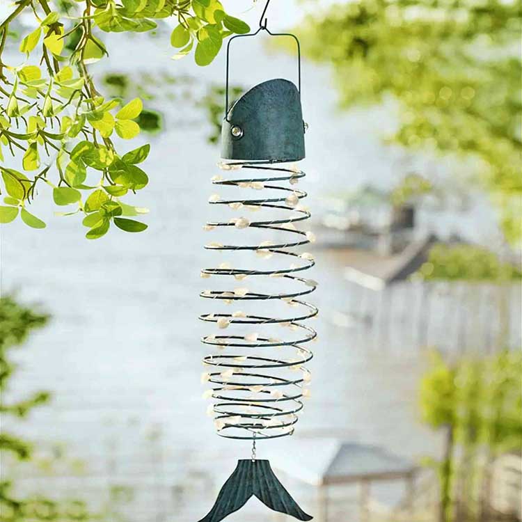add colorful fish pendant lights to enhance your garden s beauty