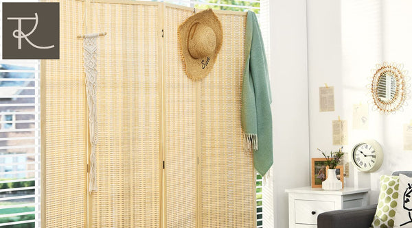 partitions made of bamboo can be used to divide without scaling or create a private area