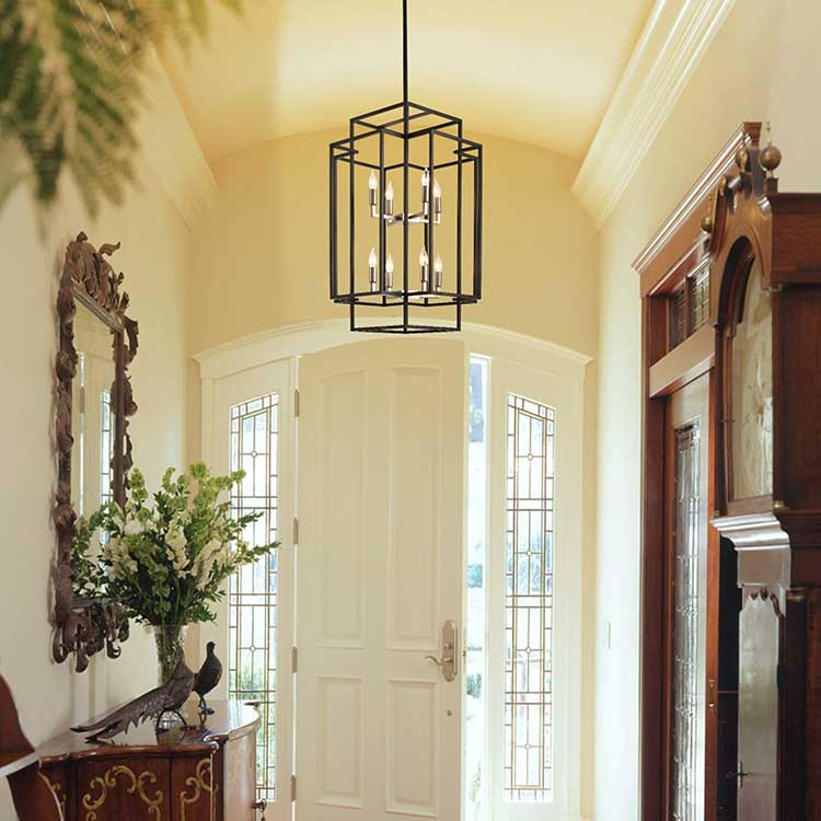 cage chandeliers add a robust and definitive feel to any space