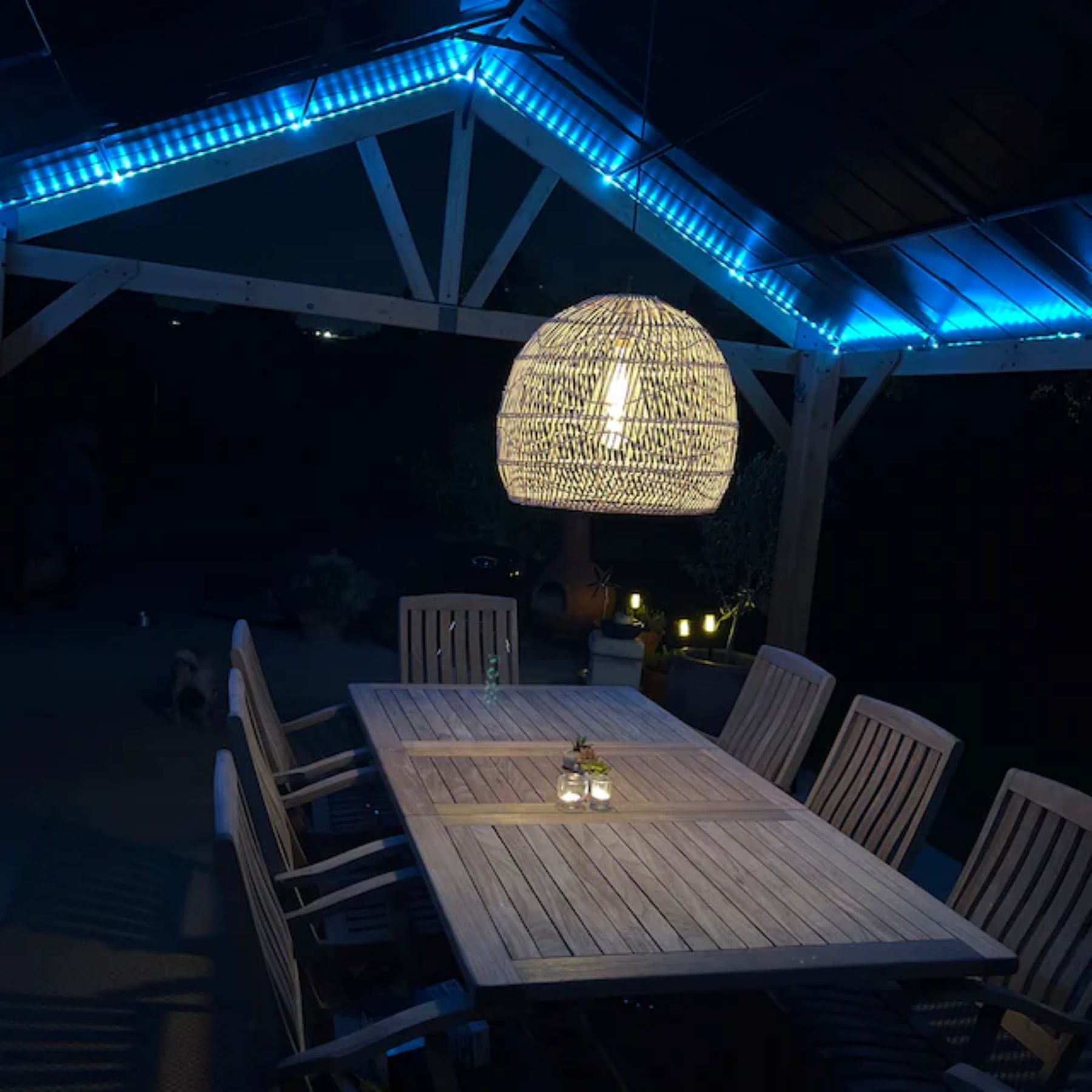 chris m: the rattan pendant light i bought from rowabi was the perfect solution add warmth and character to the space