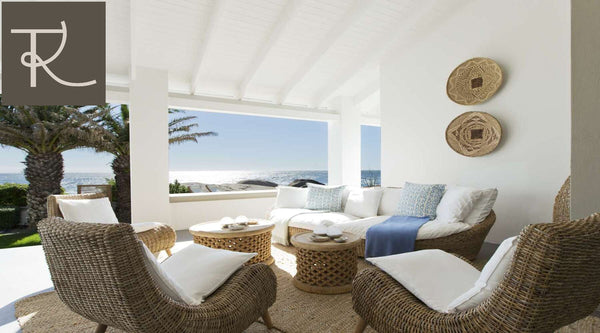 combining bamboo and rattan furniture is a great choice to fully capture the coastal-inspired theme