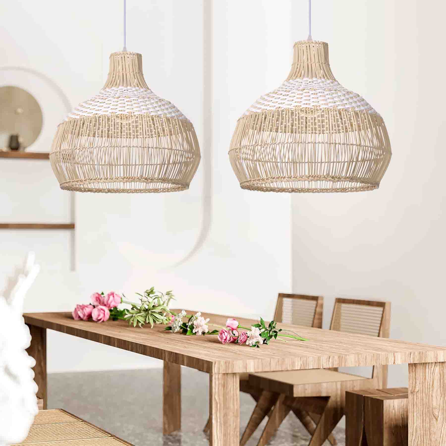 coastal style rattan pendant lights inspired by the calming beauty of the beach and seaside living bring a light and airy feel