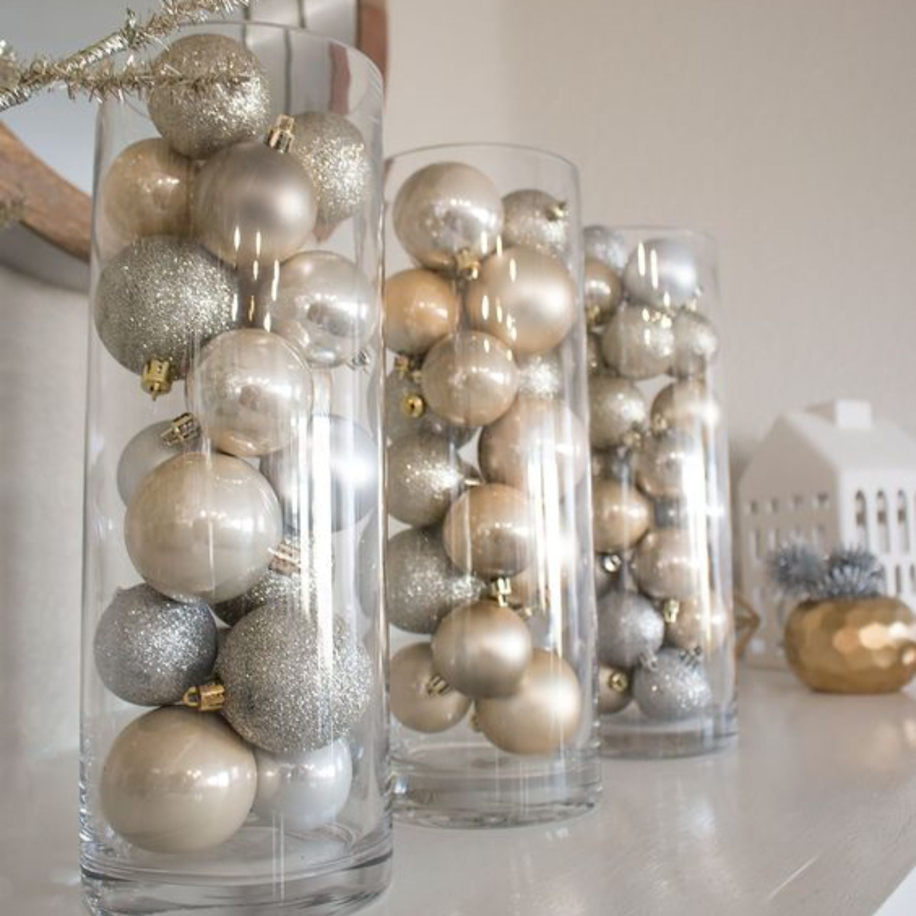 enhance your holiday decor with a touch of shimmer to create magic