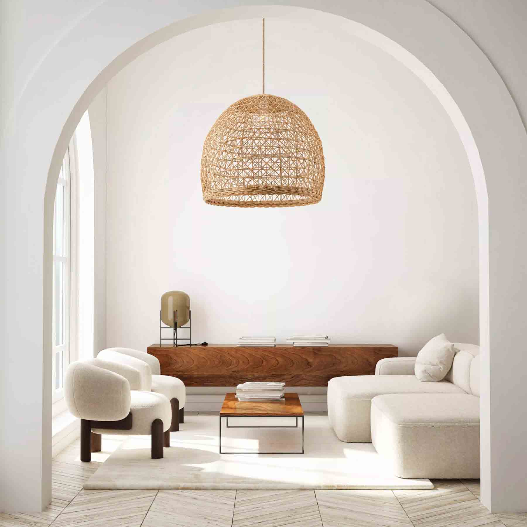 how to choose rattan pendant light for living room