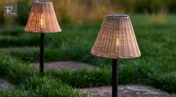 the light from rattan interior lights is perfect for illuminating your garden, entryways and nursery gatherings