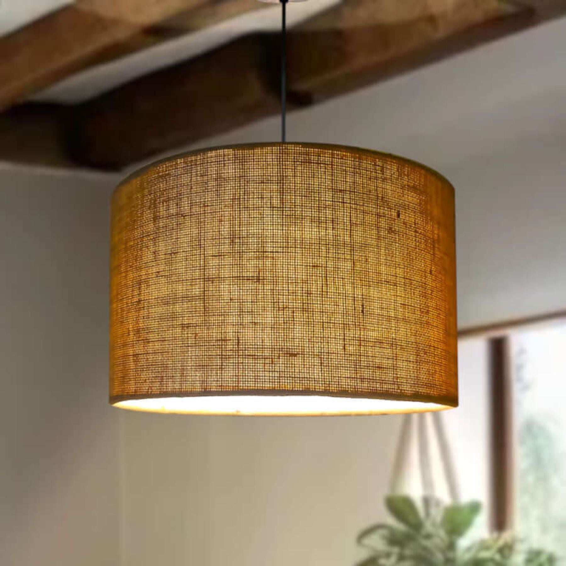 jute hanging lamps bring a sense of natural charm