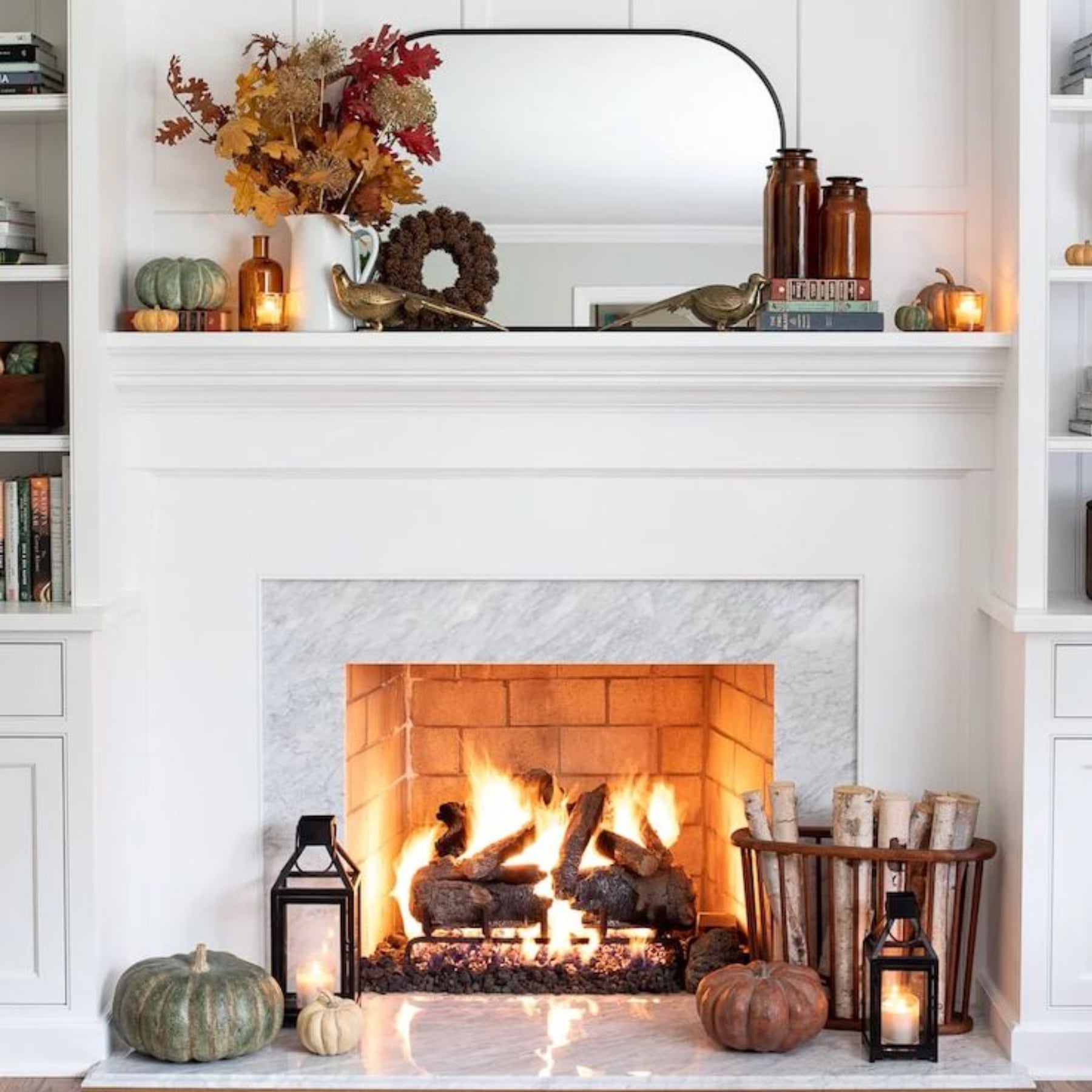 Make the fireplace the focal point of your living room for a warm atmosphere