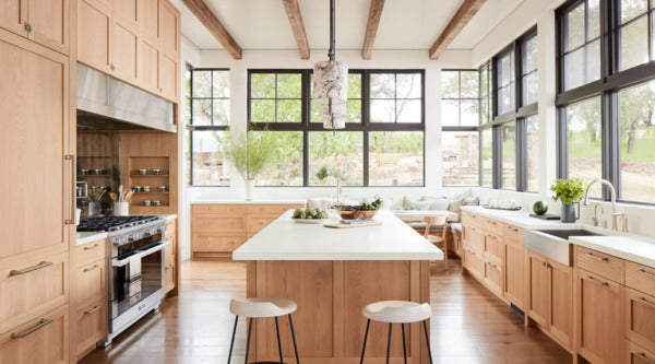 modern farmhouse kitchen designs are typically open