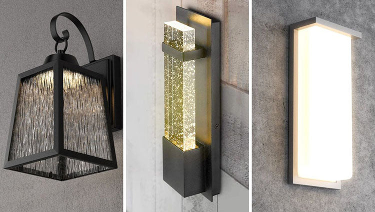 outdoor sconces should be made from cleanable materials for easy maintenance