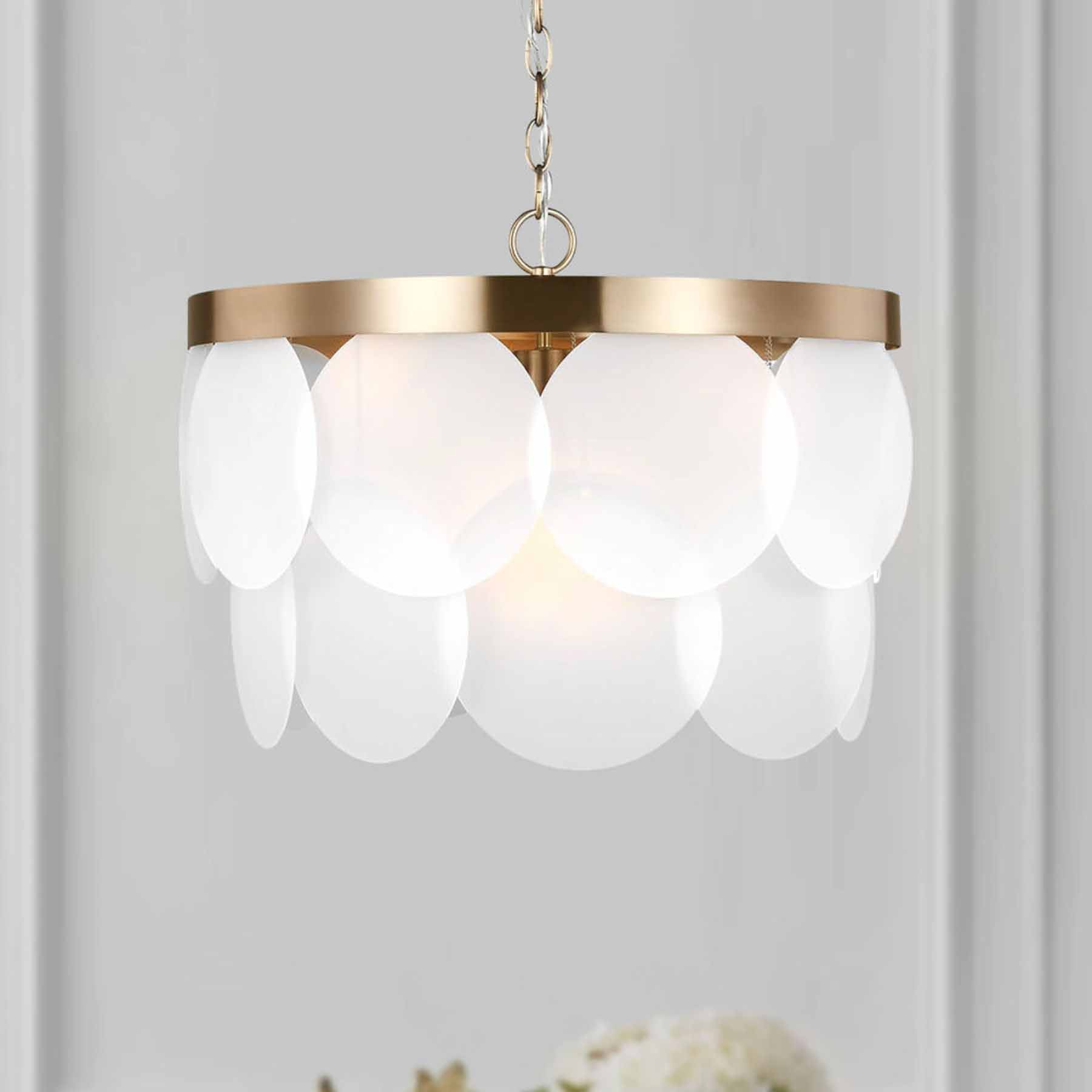 perfectly suited for bedrooms or living rooms the mellita pendant becomes the ideal focal point