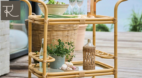 rattan to bar carts create the vintage space