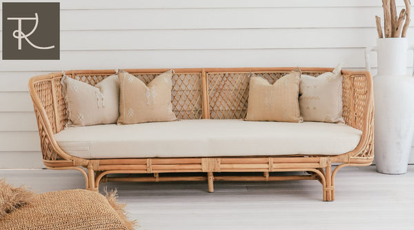 beds made from rattan material are a great choice for hot days