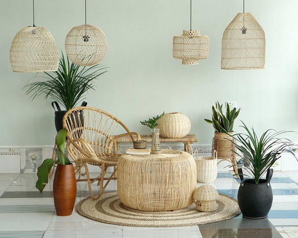 rattan decor items create a great highlight for the spac
