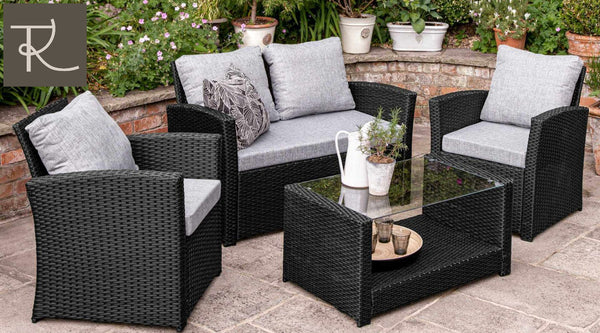 rattan furniture woven from natural materials will add an organic touch to outdoor spaces