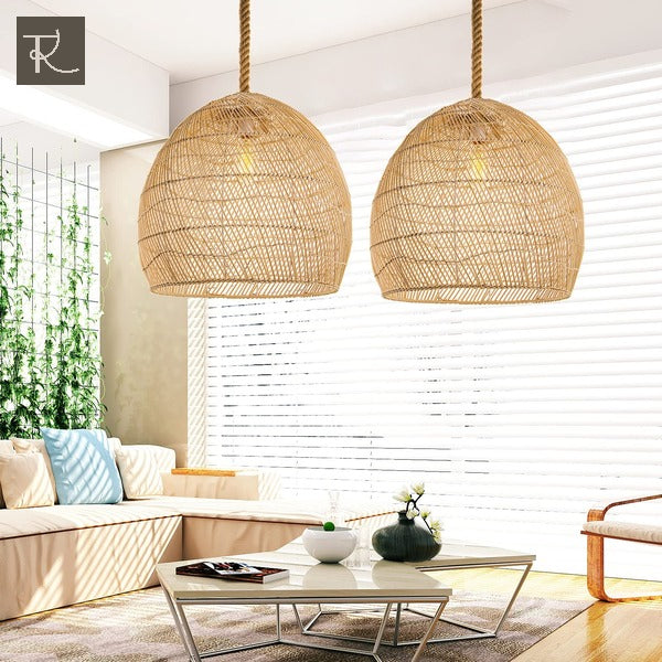 rattan pendant lights are popular for adding natural elements