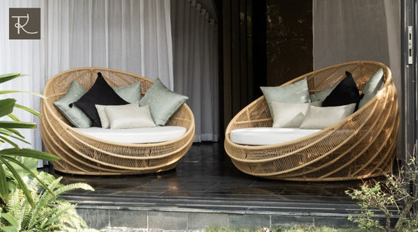 rattan spa retreat has a special uniqueness in color, label and finishing