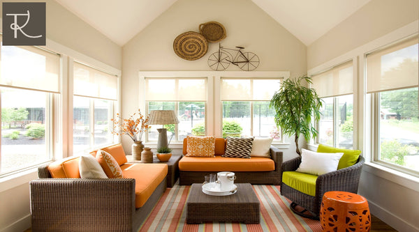 sunroom furniture made of this material adds a feeling of warmth to the space