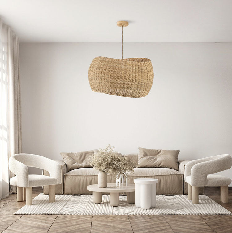 rowabi lights are handcrafted from natural rattan for a unique touch