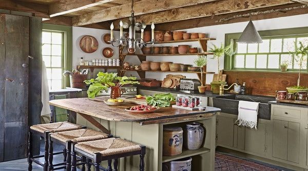 rustic elements are the most important in the kitchen