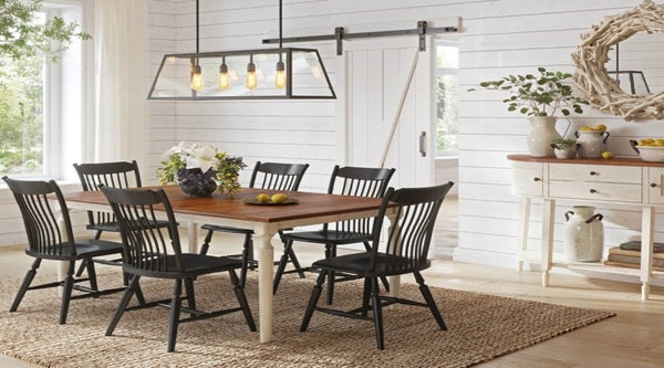 add modern charm to the space with back-backed chairs