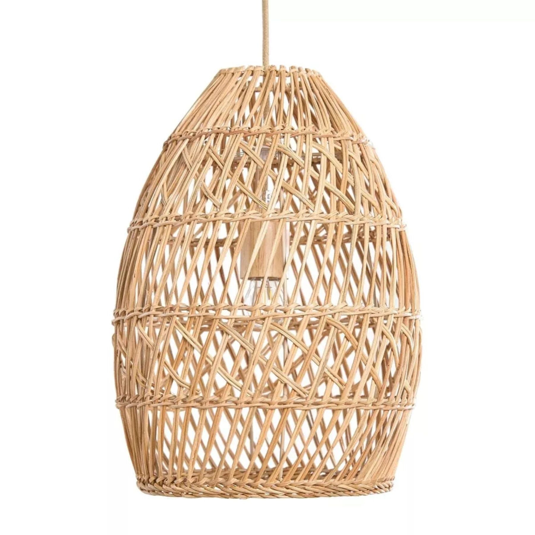 The callie rattan chandelier reflects the textures of nature diffusing light, creating a soothing ripple effect