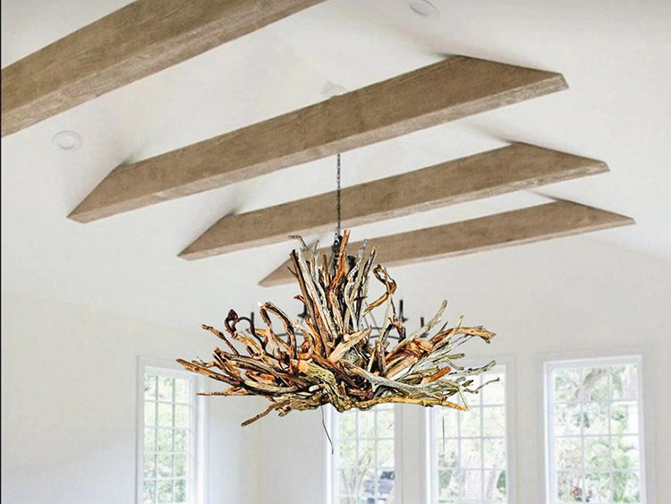 the driftwood chandelier embodies wild raw beauty