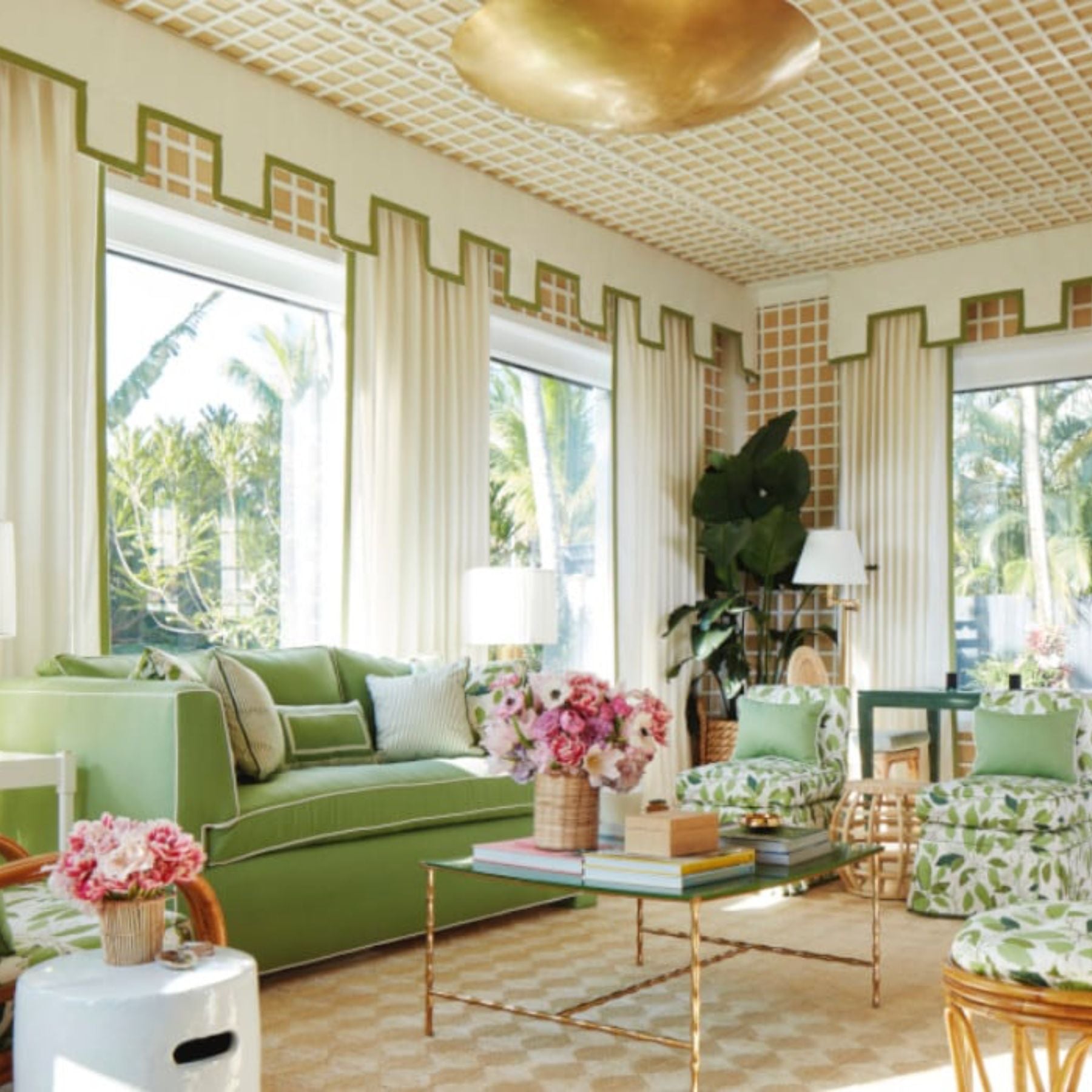the style thrives on vibrant color palettes bold patterns and tropical accents