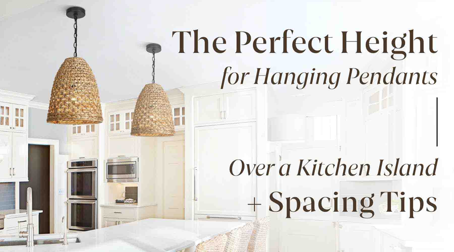the perfect height to hang pendant lights over kitchen island
