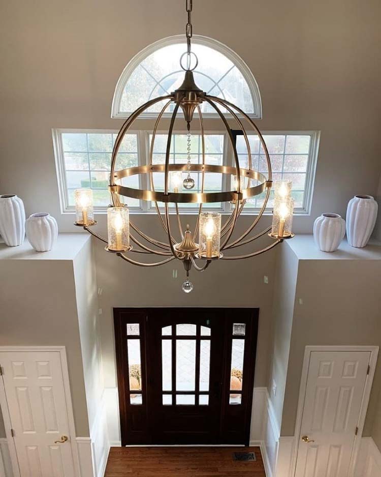 when selecting lighting fixtures for foyer