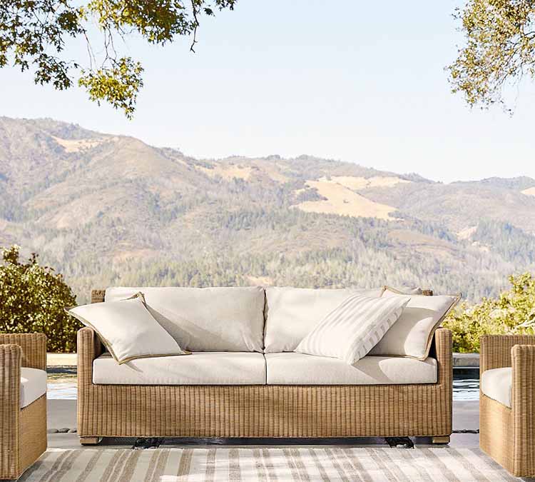 wicker Sofas can create a serene and inviting atmosphere